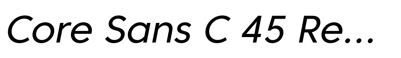 Core Sans C 45 Regular Italic